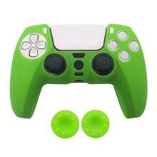 1pc Silicone Protective Cover For PlayStation 5 Controller + 2pcs Joystick Caps Set, Anti-Slip, Anti-Drop, Anti-Dust, Anti-Scratch, Enhance Gaming Experience