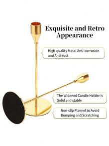 1/2/3/6 Pcs Candle Holder Set, Gold Metal Luxury Candle Stand, Home/Wedding/Romantic Dinner Decor, Room Decoration, Home Decor, Gift, Holiday Decoration