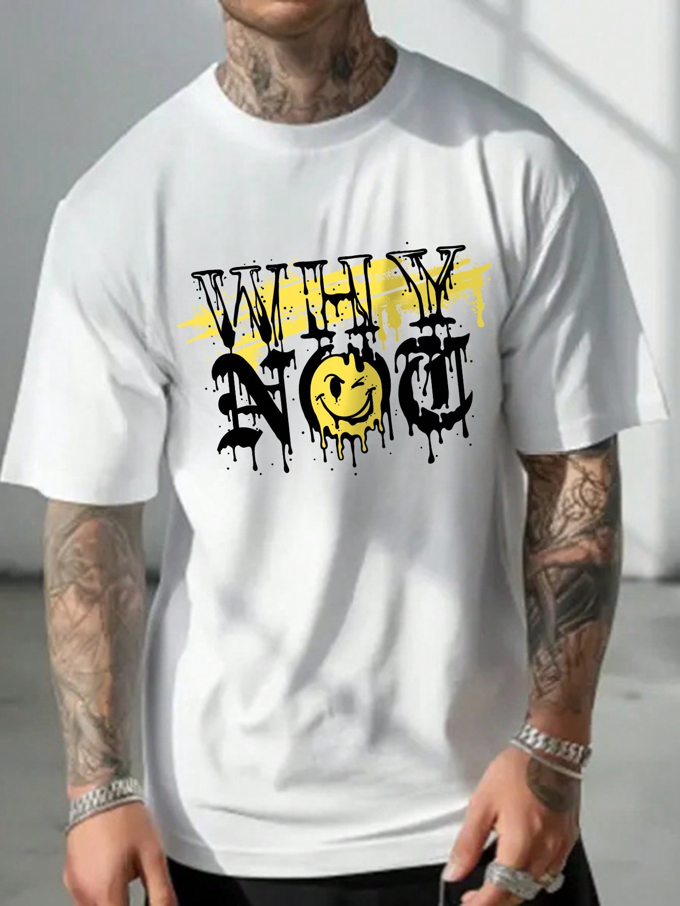 Men's Personality Printed Short Sleeve T-Shirt, Comfortable & Breathable, Suitable For Summer Wear, Style