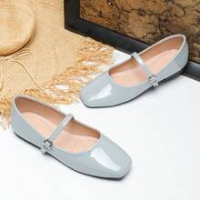 Damen Mary Jane Ballerinas, neue koreanische Retro Märchenstil Schlupfschuhe mit niedriger für den Lässig-Look - Grau - Übersicht 5