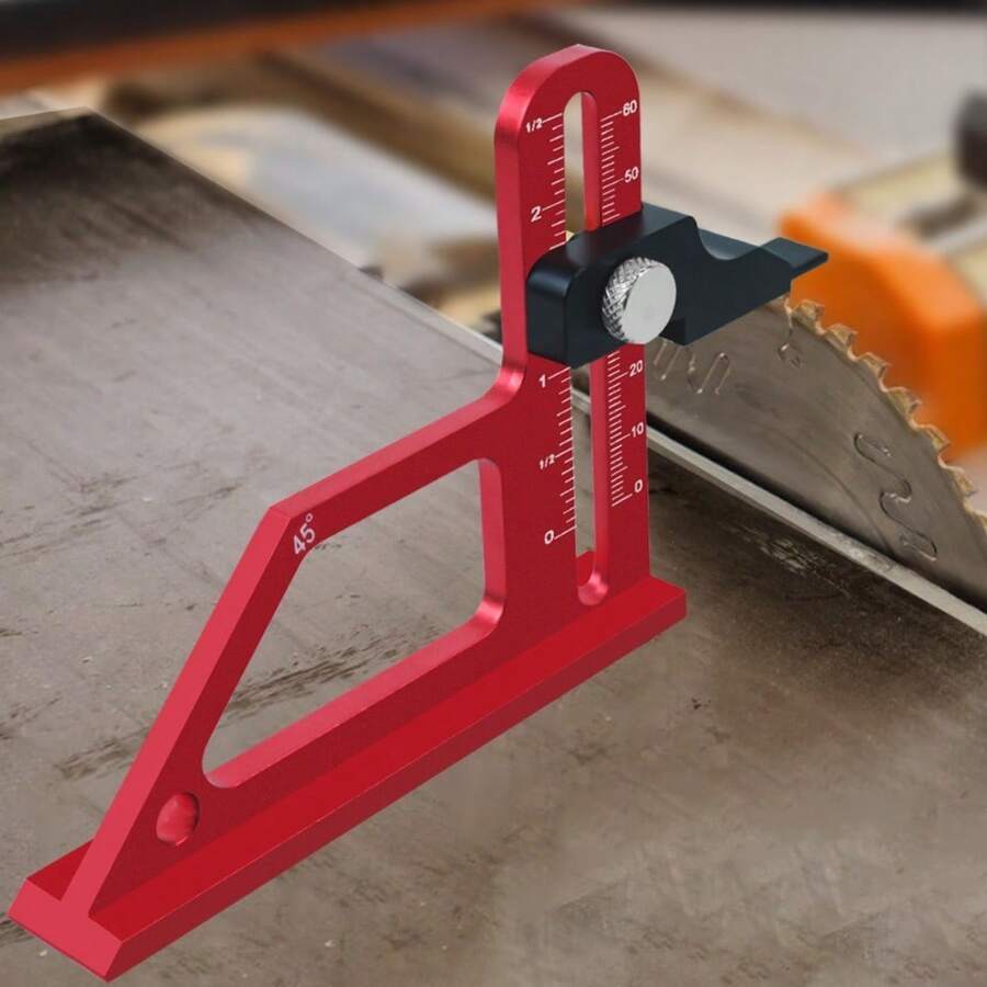 Jauge De Hauteur Pour Scie Circulaire - Règle De Mesure Précise Pour Réglage Profondeur, Travaux Bois, Scie Sur Table
