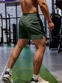 1pc Elastic Sports Shorts For Men, Suitable For Running, Training, Fitness, Basketball In Spring/Summer