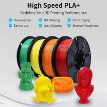 PLA Filament 1.75mm Bundle, 3D Printing PLA Filament 1.75mm Dimensional Accuracy +/- 0.02mm, 1KG*2 Spool (4.4 Lbs)