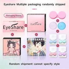 1 paire de lentilles de couleur naturelle marron pour les yeux. Lentilles de contact pour yeux gris avec pupilles bleus. Lentilles de contact vertes pour un maquillage annuel des yeux beaux et naturels.