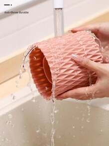 口红眉笔眼影刷防尘笔杯360旋转大容量化妆刷桶便携式刷子收纳盒