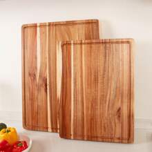 Large Acacia Wood Cutting Boards For Kitchen, Extra Large Wooden Cutting Board With Juice Groove, Reversible Butcher Block Cutting Board For Meat And Veggies, Multi-Sizes For Choices - wood color - View 5