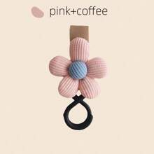 1 opakowanie haczyków do wózków dziecięcych Flower Stroller, różowy/beżowy/kamelowy, wielofunkcyjny haczyk do wózków dziecięcych Flower 3D - plastikowy, idealny do podróży dla maluchów