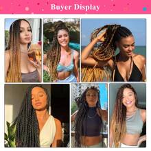 8 Packs Braiding Hair Pre Stretched Long Braiding Hair For Braiding Twist Hair Pre Stretched Braiding Hair For Crochet Braids Hot Water Setting Soft Yaki Texture - 1B/30/27 - 查看 2