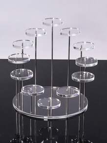 1pc 12 Round, 5 Round, 3 Round, Multi Style Jewelry Figurine Display Stand, Ring Ladder Display Stand, Acrylic Earring Stand, Bracelet Stand, Display Stand, Desktop Storage, Jewelry Storage - Multicolor - View 15