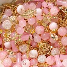 30g/Bolsa Juego de cuentas de cristal de vidrio y metálicas de colores surtidos - Kit de joyería DIY para hacer pulseras, tobillos y accesorios