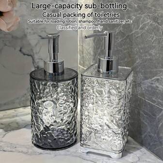 1pc Luxury Foaming Hand Soap Dispenser - Refillable Bathroom Shower Gel Bottle With Press Pump Home Bathroom Decor Fall Decor Back To School