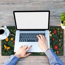 BHJLAXR Tấm lót bàn, Tấm lót chuột chơi game mở rộng (35,4x15,7 inch), Tấm lót chuột đế cao su chống trượt lớn có viền khâu, Tấm lót chuột bàn phím Tấm lót bàn làm việc, chơi game, văn phòng, gia đình - Thiết kế thảm lấy cảm hứng từ côn trùng xanh - Xem 5