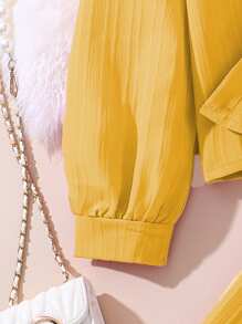 Left Mama 2 件套 女童 新款 秋季 翻领 长袖 衬衫 上衣 和 长裤