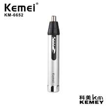 Kemei KM-6652 2-In-1 Electric Nose & Ear Hair Trimmer For Men - Rechargeable Personal Grooming Tool, Precision Shaver For Nose And Ear Hair