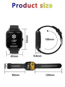 Sporty Smart Watches,Smart Watch For Women With High Definition Screen Smartwatch 1.70-Inch LED High-Definition Color Screen With Curved Surface, Fully Fitted Touch Screen Support For Multiple Languages, Wireless Charging Function, Music Player, Phone Call Function, Message NotificationLarge Capacity 180MAH