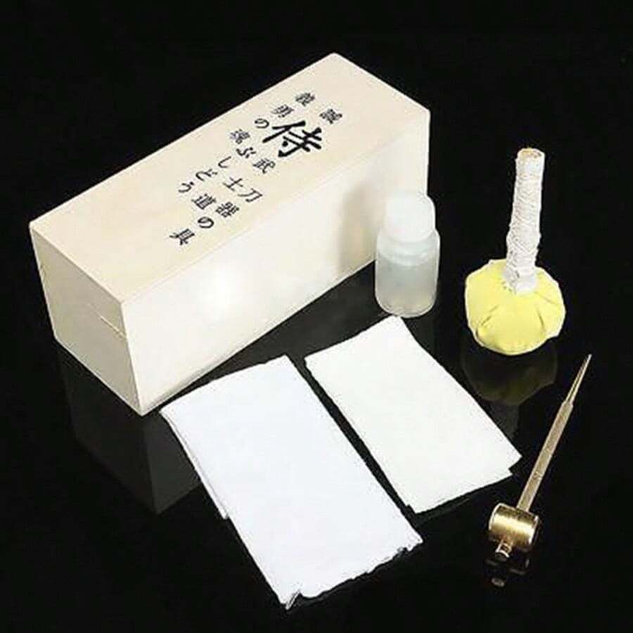 Japanese Samurai Sword Katana Maintenance Maintain Kit Sword Cleaning Oil - White - View 1