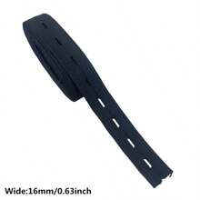 حزام خصر قابل للتعديل بطول 1.8 متر بأسود وأبيض ذو فتحات كاكسسوار خياطة للملابس DIY