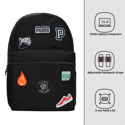 Puma Mochila para hombre, bolso para mujer, bolso para ordenador de gran capacidad, bolso deportivo, bolso escolar para estudiantes 078561-01