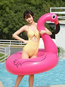 1pc Summer Rose Inflatable Flamingo Pool Float Swim Party Supplies Fun Beach Essentials Floaties For Adults Pool Party Favor