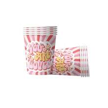 10pcs/20pcs Spring Forest Daisy Theme Disposable Tableware Set: Paper Cups, Napkins, Plates. Handpainted Floral Cutlery Combo For Picnic, Wedding, Birthday Party, Afternoon Tea, Dessert Bar Decor, Suitable For Engagement, Wedding, Family Gathering, Classmates Reunion