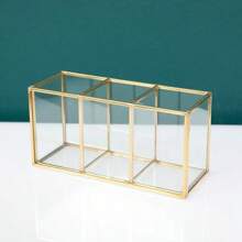 Giá đựng cọ trang điểm bằng thủy tinh vàng sang trọng, Xô đựng cọ bút, Hộp đựng cọ trang điểm để bàn theo phong cách Scandinavia, Dành cho bãi biển ngày lễ, Bộ sưu tập phòng tắm, Bộ sưu tập phòng ngủ, Dung tích lớn - Nhiều màu - Xem 3