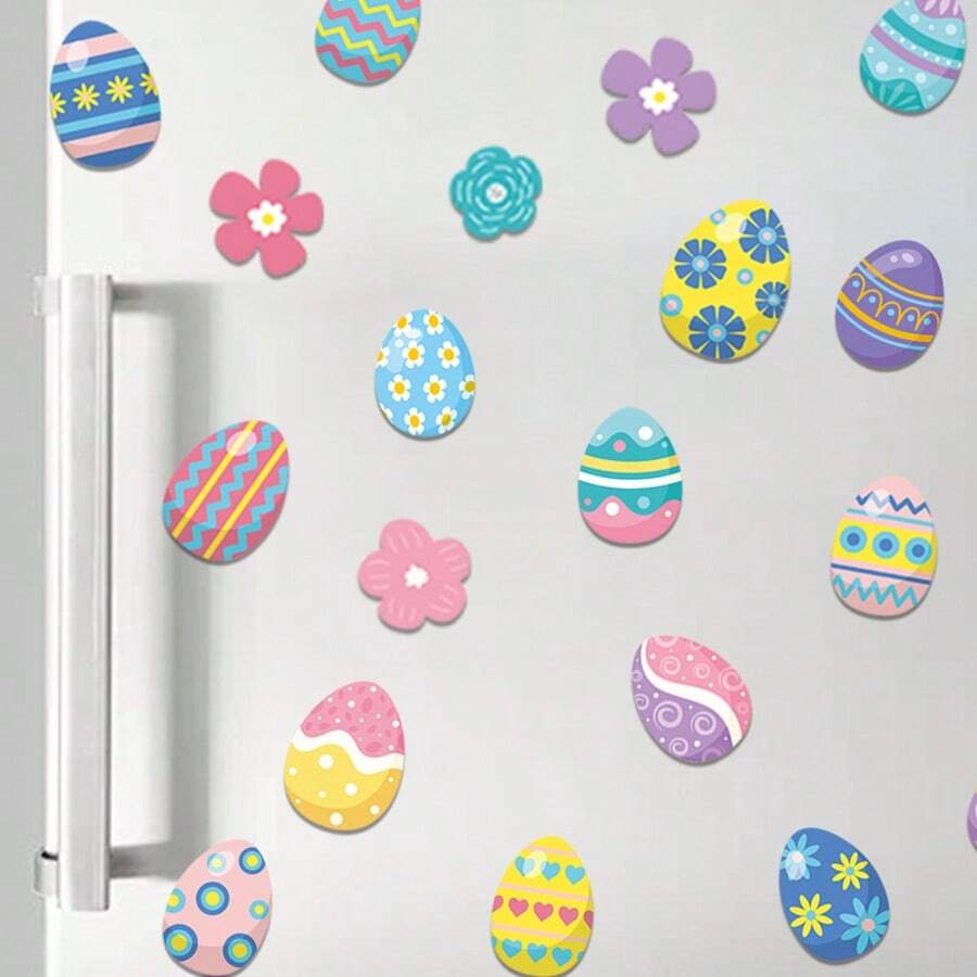 2 ouă de Paște Magnet roșu pentru frigider 2D puternic magnet pentru frigider și tablă albă, fotografii exclusive, cărți poștale, decorațiuni pentru birou și bucătărie, perfect pentru decorarea camerei pentru sărbătorile de Paște