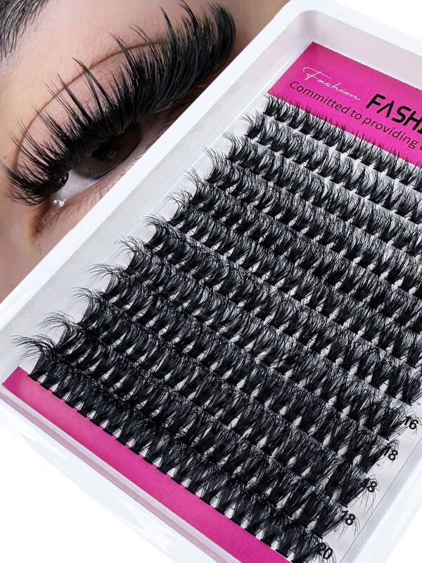 240 peças/216 peças/192 peças/168 peças 8D Luxo Fofo e Macio DIY Cluster Lashes - 10-20mm Comprimento Misto Extensões de Cílios 0,07mm Russo DD Curl Grosso e Reutilizável Cílios Dramáticos, Fácil de Usar Reutilizável - 12 Bandejas 60D/80D/100D/120D/160D Pacote de Variedades