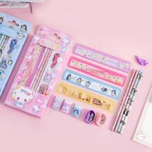 1 pieza Estuche para lápices con inspiración animal, que cumple con múltiples necesidades, set de 6 piezas de artículos de papelería como regalo, artículos de papelería portátiles