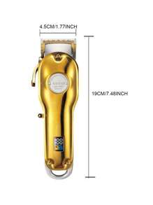 Kemei KM-1986 Professional Hair Clipper All Metal Electric Barber Haircut For Men Strong Power Clipper Cordelss USB Rechargeable Adjustable Hair Trimmer Hair Cutting Clipper Barber Use High Quality Haircut Machine Gift For Men