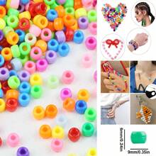 300/600pcs Black & White Small Horse Beads 6x9mm - For DIY Bracelets, Necklaces, Earrings, Hair Extensions And Jewelry Making Decorations - Pony Beads - View 3