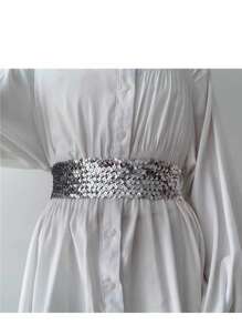 1 Stück Damen Elastischer Taille Pailletten Verstellbarer Gürtel, modischer vielseitiger Rock Gürtel, 56-79 cm Länge, Sommer, Schule