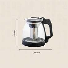 1pc Glass Teapot Set, Large Capacity Teapot With Filter, Heat Resistant Household Tea Maker, Tea Kettle, For Outdoor, Camping