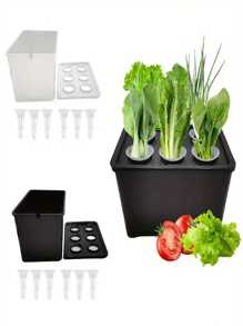 A Hydroponic Seedling Set For Home Gardening For Indoor/Outdoor Vegetable And Herb Planters That Require No Electricity And Are Made Of Plastic - Multicolor - View 7