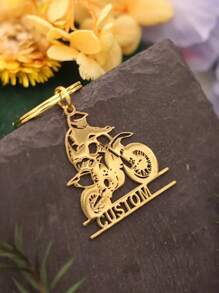 1PC Custom Motorcycle Keychain, Stainless Steel Fashion Keychain, Personalized Gift For Men And Women, Suitable For Christmas, Halloween, Thanksgiving - Perfect Gift For The Holidays