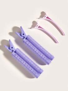 Clips volumizadores para la raíz del cabello, rodillos rizadores naturales de clip, herramientas de peinado para dar volumen al cabello con agarre propio, fáciles de llevar para mujeres y niñas, set de 4 piezas
