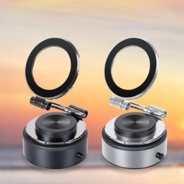 Soporte magnético eléctrico de succión al vacío para teléfono de coche, soporte portátil de succión para panel de instrumentos de automóvil, rotación de 360 grados, fuerte carga magnética anti-compatible con iPhone, teléfonos Android, regalo para cumpleaños, familia, amigos, accesorios de coche