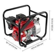 Gasoline Powered Trash Pump, 3"/2", 6.5HP/7HP, 132GPM /242GPM 4-Stroke Gasoline Engine Water Transfer Pump With 25ft/7.62m Outlet Hose, 98/148ft Max Lift, 22/26ft Suction, Cast Iron Impeller For Irrigation Ponds - 19.9 x 16.1 x 16.9 in,Gasoline Powered Trash Pump(2) - View 9