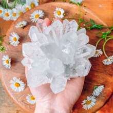 1 Stück Bergkristall Cluster - Wunderschön und edel, geeignet für Bankette und Heimdekoration - Lieblingssammlung von Kristallbegeisterten - perfektes Geschenk für Feste