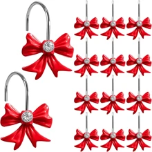12 piezas Ganchos para cortina de baño de arco de resina rosa para el Día de San Valentín, ganchos de cortina de baño de metal resistente a la oxidación, decoración de baño, flores para el Día de la Madre, regalos personalizados para mamá, regalos de última hora, ideas para el Día de la Madre, regalos para el Domingo de la Madre, tarjetas hechas a mano para mamá, los mejores regalos para el Día de la Madre por menos de $50, accesorios de baño para decoración de otoño, de vuelta a la escuela - multicolor - Ver 6