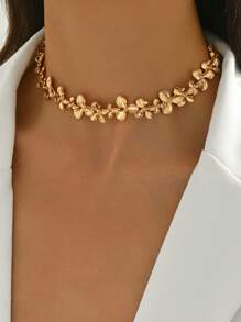 1 件波西米亚风格花卉和金色吊坠多层项链，时尚高端设计颈链首饰适合日常佩戴和海滩度假