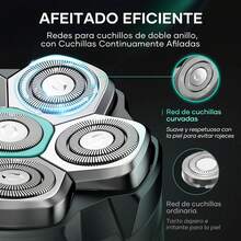 KENSEN Afeitadora Cabeza Hombre IPX6 Impermeable, Maquina Afeitar Cabeza para Calvo 160 mins Uso, 6D Cabezales Magnéticos Maquinilla Afeitar Cabeza en Seco y Húmedo con Pantalla LED,USB-C - 1 - Ver 5