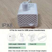 1500ml USB Powered Cat Dog Water Dispenser, Automatic Circulation Pet Water Feeder With Filter (Charging Adapter Not Included) - Multicolor - View 9