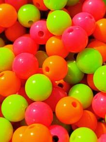 200 Pearl Beads 8mm Mix Colors Seed Beads Crafts Jewelry - Campuran Neon - View 2