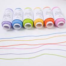 6Pcs/Pack 0.5mm Elastic Line Ultra-Fine Colorful Sewing Machine Bottom Threads Round Elastic Rubber Band Rope DIY Accessories