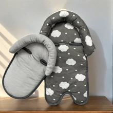 DODO NICI 2-In-1 Soft Baby Head, Neck & Body Support Cushion, Suitable For Newborns, Ultra Soft Car Seat Insert, Perfect For Infant Car Seats, Convertible Car Seats, Strollers, Gray - Multicolor - View 3