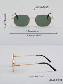 1 par de gafas de moda vintage estilo Y2K cuadradas, gafas de viaje para exteriores y playa, decoración personalizada, gafas de moda estilo street snap