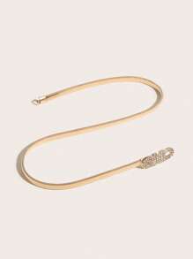 1 pieza Nuevo cinturón de cintura elástico de primavera, cadena de cintura de metal, cinturón decorativo de color dorado para faldas y pantalones, accesorio de moda