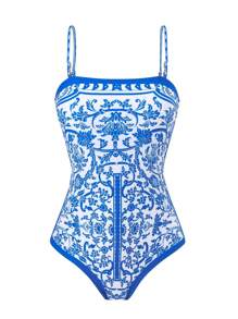 Modischer sexy bandagierter Einteiler mit Wickelrock-Set für Frauen, Unterstützung und Kaschierung des Bauches, Strand, Urlaub, Import aus Europa und Amerika