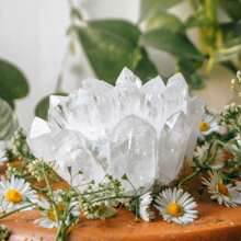 1 Stück Bergkristall Cluster - Wunderschön und edel, geeignet für Bankette und Heimdekoration - Lieblingssammlung von Kristallbegeisterten - perfektes Geschenk für Feste
