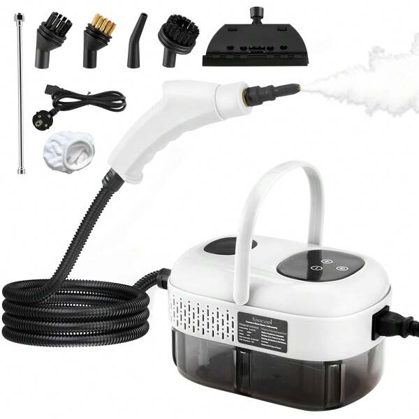 Dampfreiniger, Hochdruck Dampfreiniger Handgerät für den Heimgebrauch, Tragbarer Handdampfreiniger, Hochtemperatur-Dampfreinigungsmaschine für Küche, Badezimmer, Fliesen (Weiß)